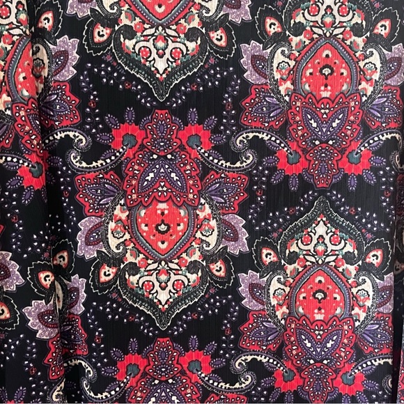 Dana Buchman Elegant Black and Red Patterned Women's Blouse Size 2X - Picture 8 of 16